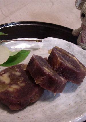 ♪超簡単あんずとくるみの蒸し羊羹♪-レシピのメイン写真