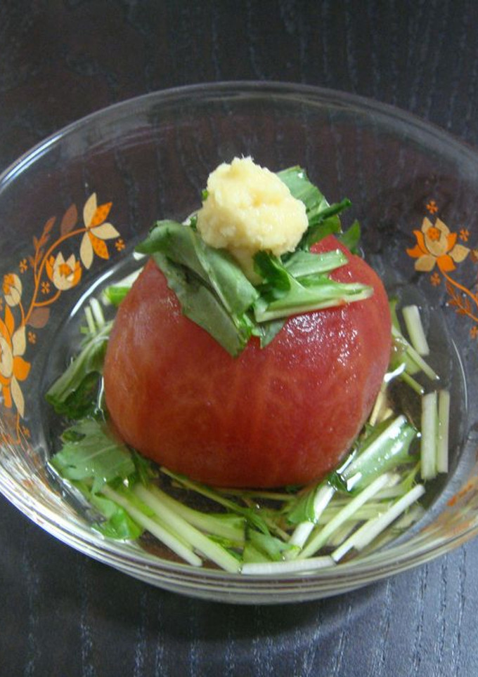 トマト丸ごと☆和風だし漬-レシピのメイン写真