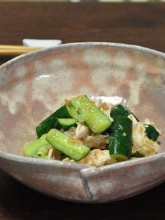 ささみとたたき胡瓜の梅肉和え-レシピのメイン写真