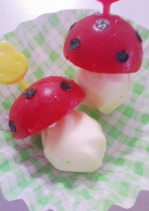 キャラ弁 簡単かわいいキノコ-レシピのメイン写真