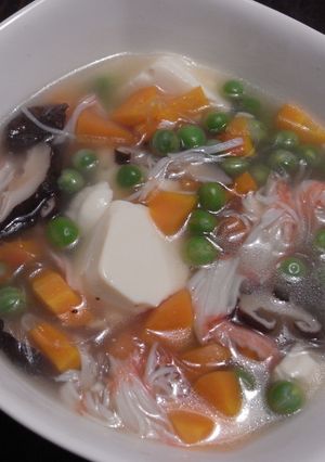かにかまと豆腐と春雨のスープ-レシピのメイン写真