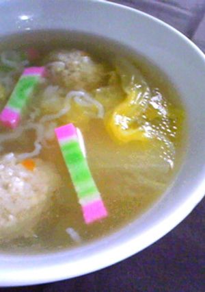 鶏団子のスープ-レシピのメイン写真