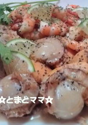 ホタテとえびのソルトライムソテー-レシピのメイン写真