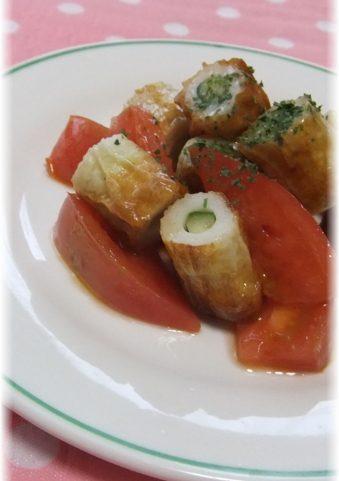 ちくわキュウリとトマトのオイスター炒め-レシピのメイン写真