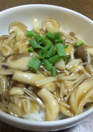 節約！簡単！きのこのとろ〜りあんかけ丼-レシピのメイン写真