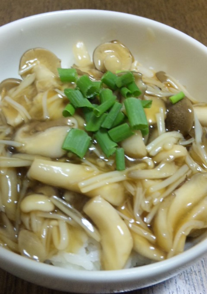 節約！簡単！きのこのとろ〜りあんかけ丼-レシピのメイン写真