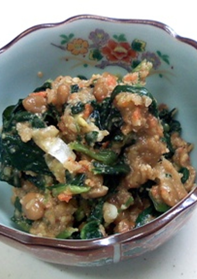 ほうれん草の納豆ごまソース和え-レシピのメイン写真
