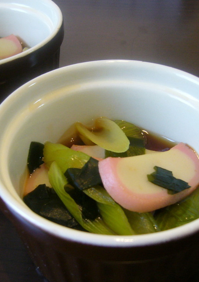 ねぎ・わかめ・かまぼこのさっと煮-レシピのメイン写真