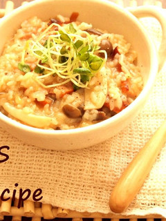 コッテリ焼き豚きのこ雑炊-レシピのメイン写真