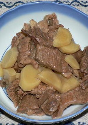 圧力鍋で、牛すじ肉と新生姜のあっさり煮-レシピのメイン写真