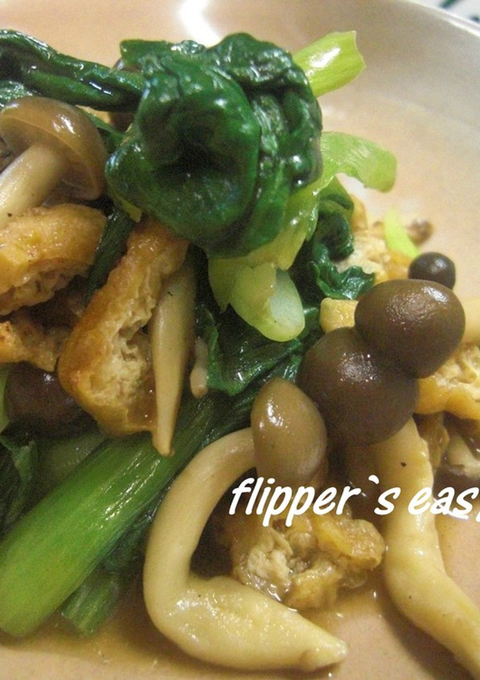 青梗菜としめじの煮びたし-レシピのメイン写真