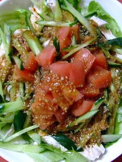 蒸し鶏入り~~中華風サラダ-レシピのメイン写真