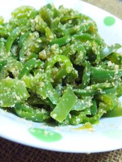 山盛り食べよ!ピーマンのお浸し風ゴマ和え-レシピのメイン写真