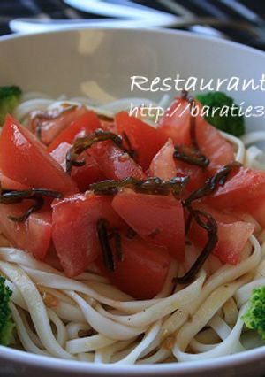 トマトと塩昆布の冷製うどん-レシピのメイン写真
