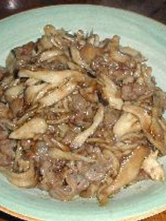 舞茸と牛肉のオイスター炒め-レシピのメイン写真