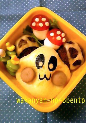 ＨＣＭで簡単蒸しパンうーたん弁♪キャラ弁-レシピのメイン写真
