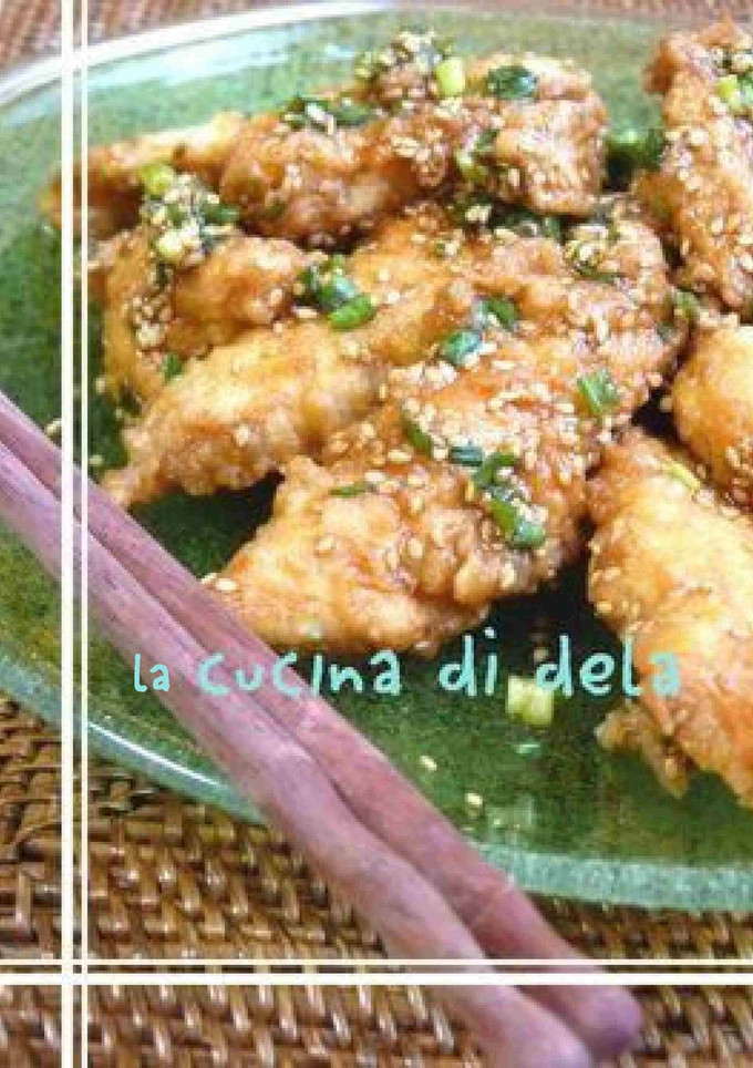 ささみ揚げ♫オイケチャだれの葱ゴマまみれ-レシピのメイン写真
