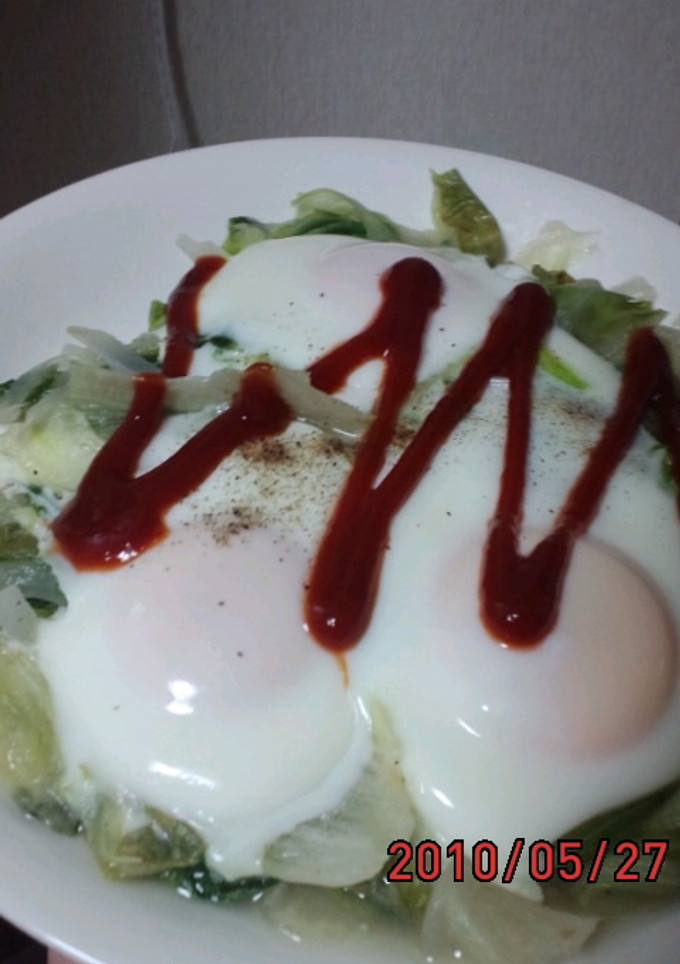 目玉焼き♪野菜と一緒に-レシピのメイン写真
