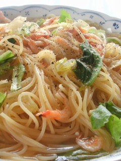 減塩!桜海老とレタスのスープパスタ-レシピのメイン写真