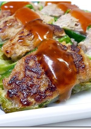 豚肉詰めピーマン♪甘酢餡♪-レシピのメイン写真