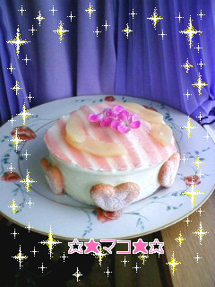 *桃のムースケーキ*-レシピのメイン写真