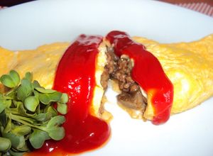 おかずになる☆なすと挽肉の和風オムレツ♪-レシピのメイン写真