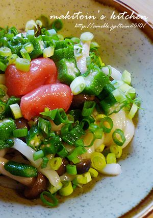 オクラとしめじと明太子のうどん-レシピのメイン写真