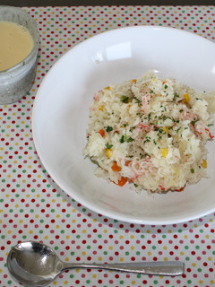 土鍋でかに風味ピラフ-レシピのメイン写真