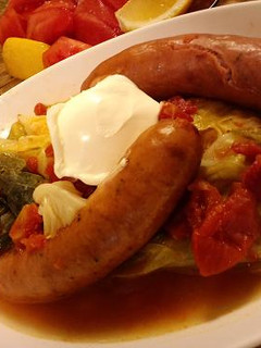 春キャベツとフランクフルトのトマト煮-レシピのメイン写真