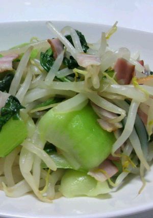 簡単!!早い!!チンゲン菜ともやし炒め-レシピのメイン写真