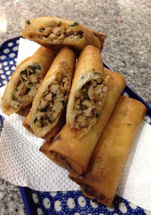 なめたけと鶏ひき肉の春巻き-レシピのメイン写真