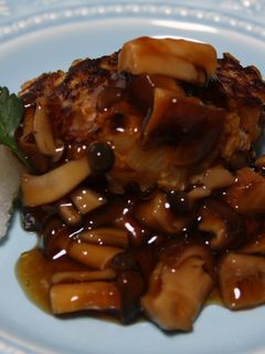 豆腐入り♪和風ハンバーグ☆きのこあんかけ-レシピのメイン写真