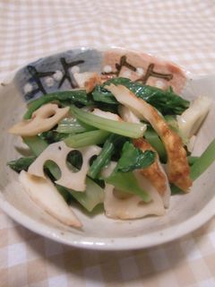 れんこんと小松菜のからし和え-レシピのメイン写真