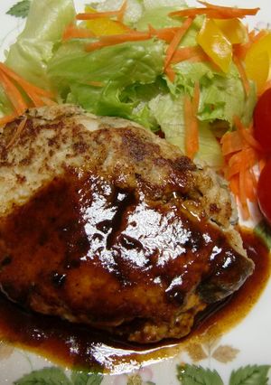 ヘルシー茄子のハンバーグ♪おから鶏胸肉-レシピのメイン写真