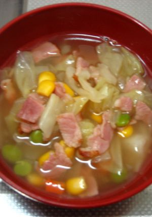 簡単☆ベーコンとお野菜のコンソメスープ-レシピのメイン写真