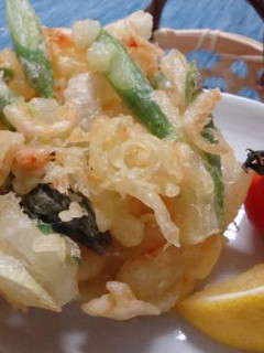 春の味覚で♪アスパラと桜海老のかき揚げ-レシピのメイン写真