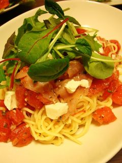 トマトと生ハムの冷製パスタ-レシピのメイン写真