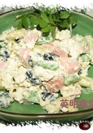 絞り豆腐と黒豆のサラダ-レシピのメイン写真