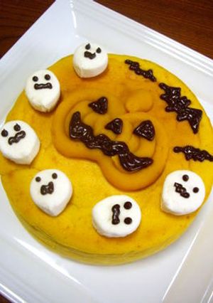 ハロウィンかぼちゃのスフレチーズケーキ❤-レシピのメイン写真