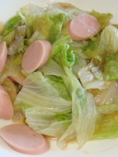 *魚肉ソーセージとレタスの中華風蒸し*-レシピのメイン写真