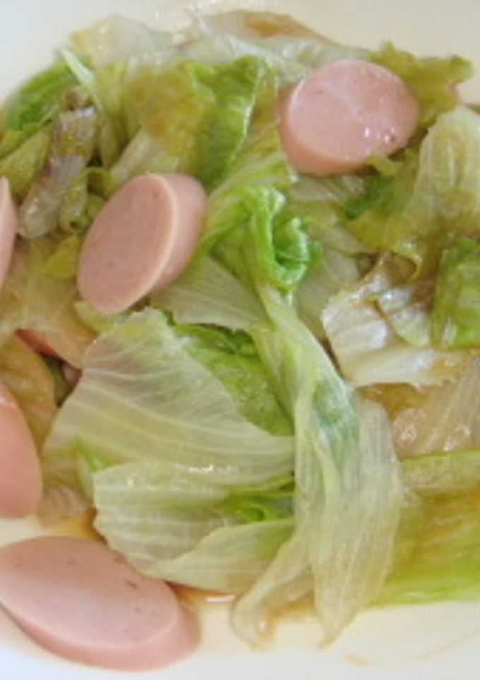 *魚肉ソーセージとレタスの中華風蒸し*-レシピのメイン写真