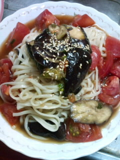 中華風☆ナスとトマトの冷やしうどん-レシピのメイン写真