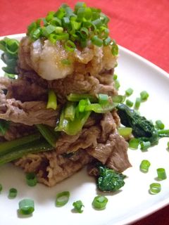 牛肉をさっぱりと☆小松菜とおろしポン酢-レシピのメイン写真