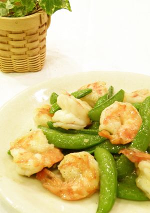 エビとスナップえんどうの塩炒め-レシピのメイン写真