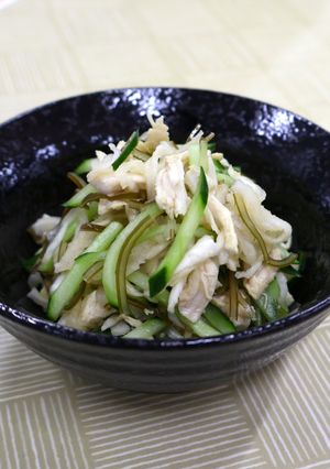 切干大根・ささみ・こんぶジェンヌの酢の物-レシピのメイン写真