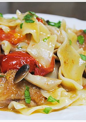 鶏ときのこ、ミニトマトのパスタ-レシピのメイン写真