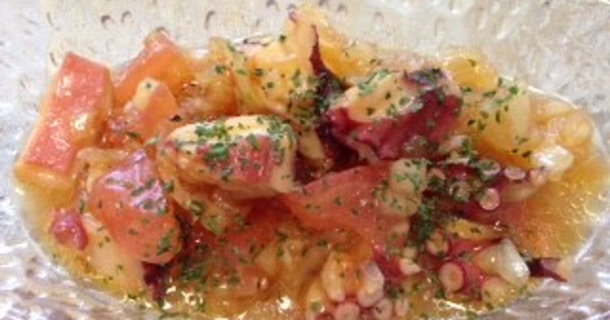 タコのマリネ 簡単♪タコと玉ねぎのマリネ by ぎまーる 【クックパッド】 簡単