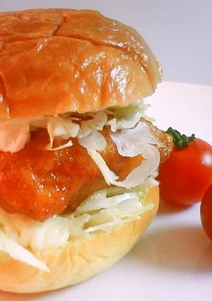 ファーストフード風チキンタツタバーガー-レシピのメイン写真