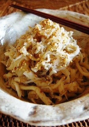 切干大根とじゃこの塩きんぴら-レシピのメイン写真