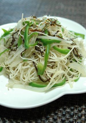 塩昆布でそうめんチャンプルー-レシピのメイン写真